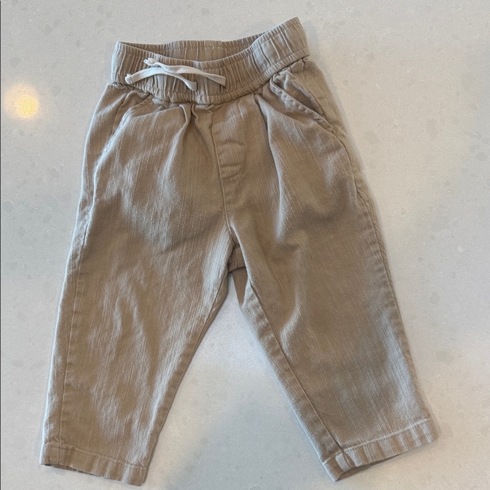 Rylee + Cru Beige Drawstring Pants